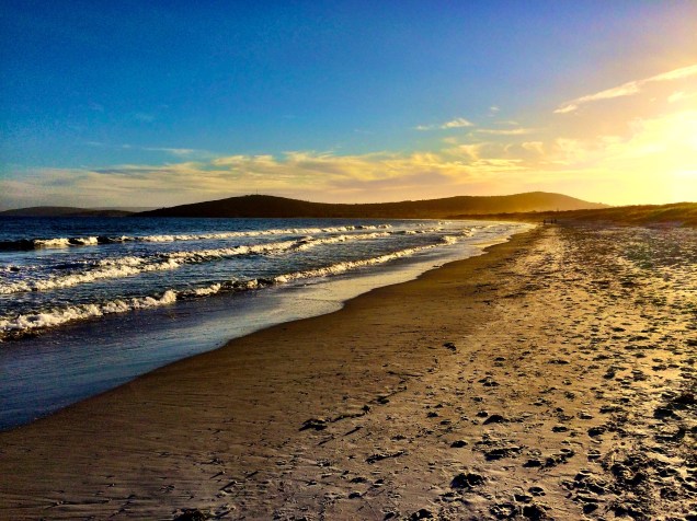 The dramatic coastline can also produce some dramatic sunsets. Taken 1 Nov 2014.